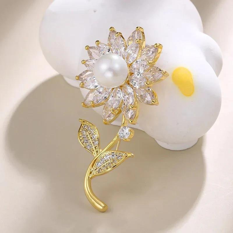 Crystal Flower Brooch by  Found Ambition